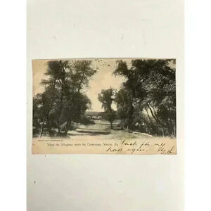 1905 Postcard Where the Allegheny meets the Conewango Warren PA RPPC Antique